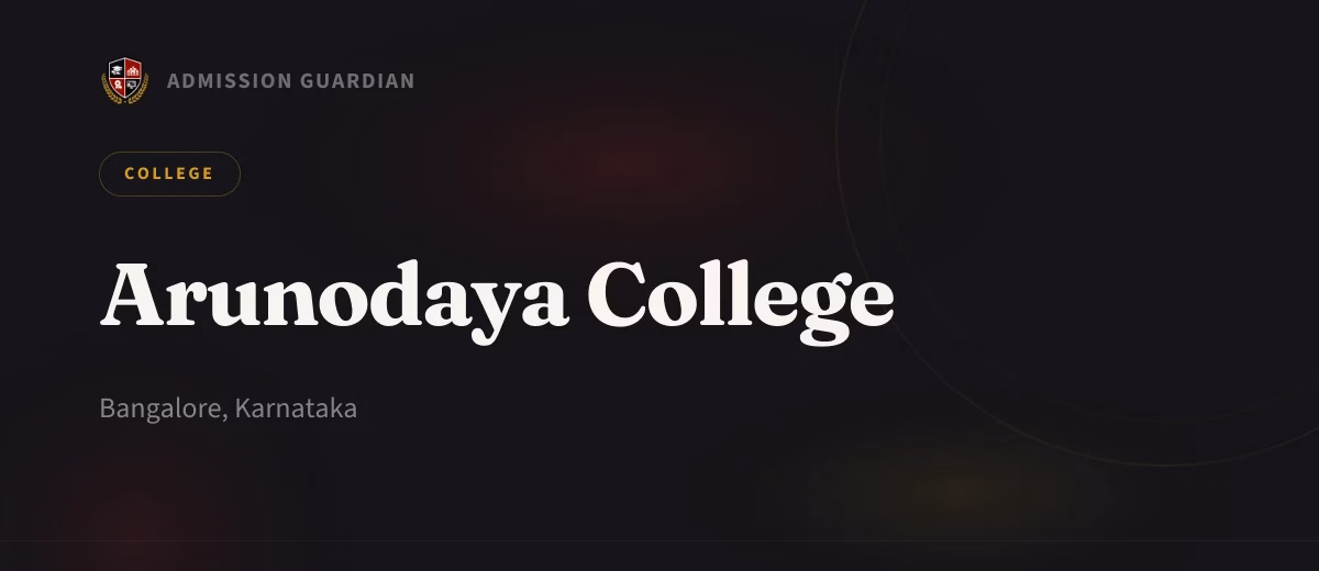 Arunodaya College cover photo 1
