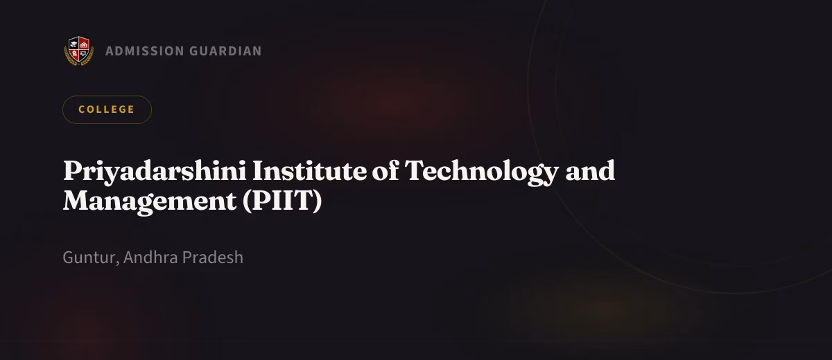 Priyadarshini Institute of Technology and Management (PIIT) cover photo 1