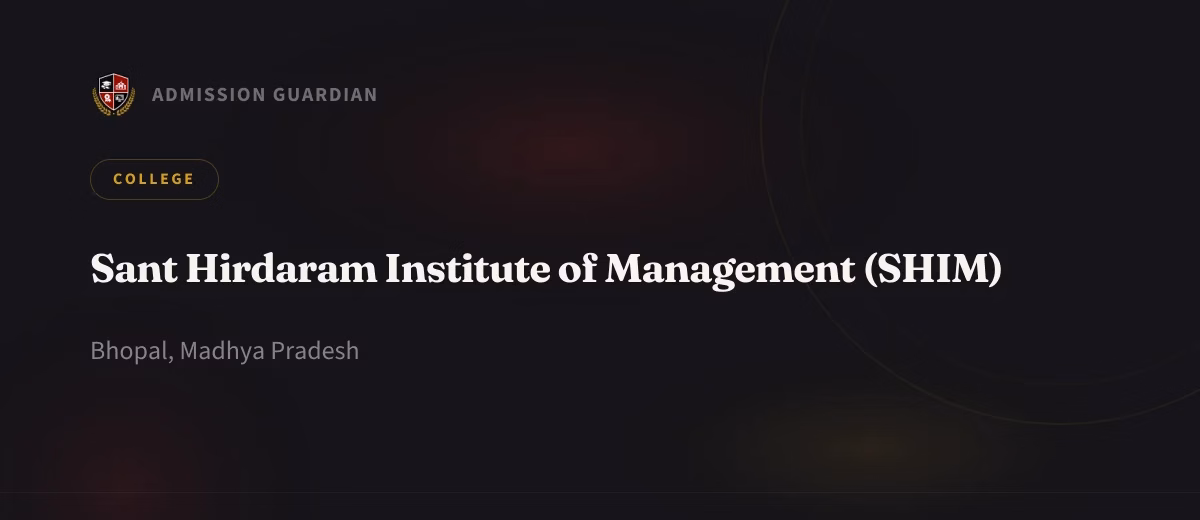 Sant Hirdaram Institute of Management (SHIM) cover photo 1