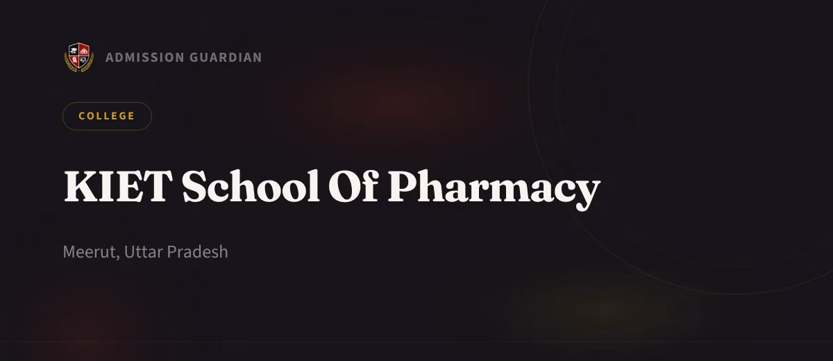 KIET School Of Pharmacy cover photo 1