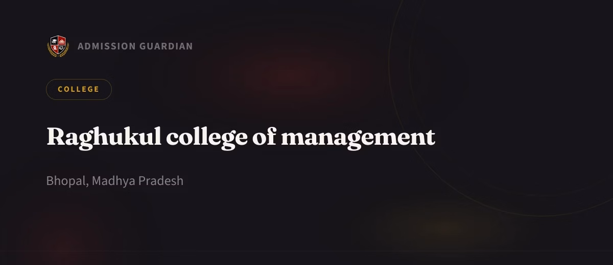 Raghukul college of management cover photo 1