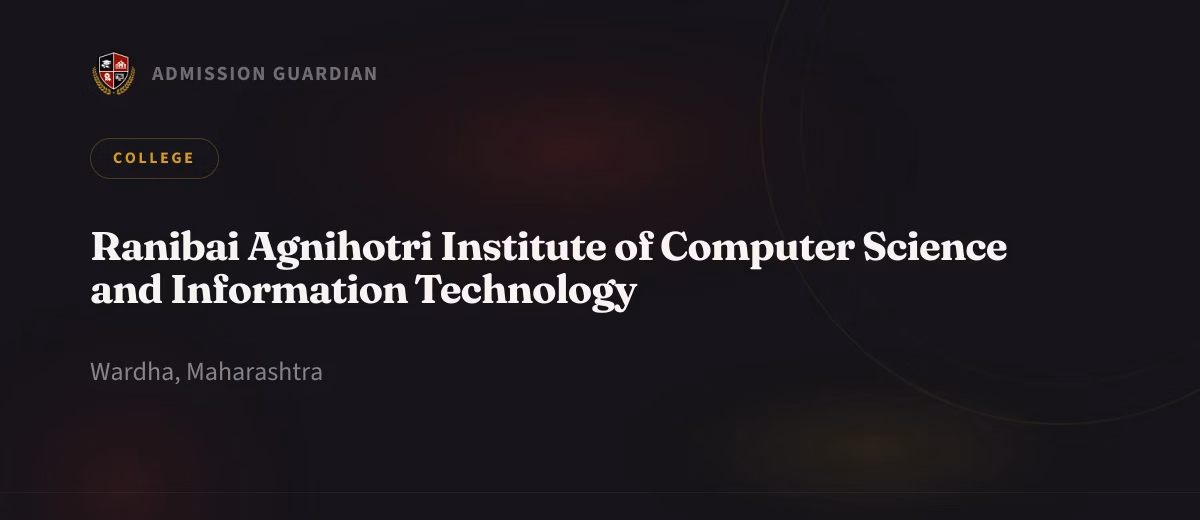 Ranibai Agnihotri Institute of Computer Science and Information Technology cover photo 1
