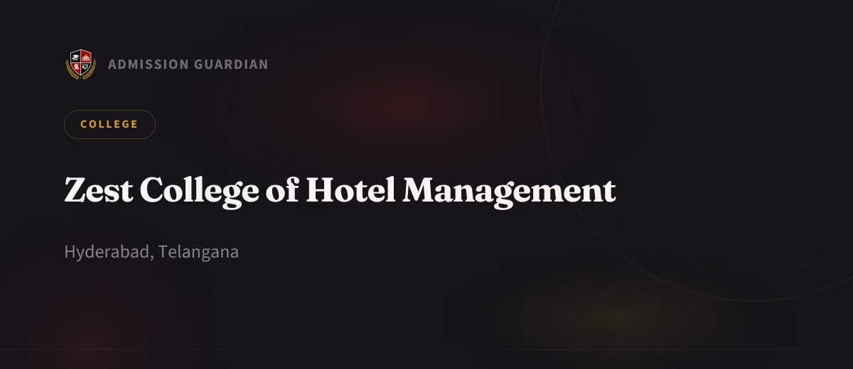Zest College of Hotel Management cover photo 1