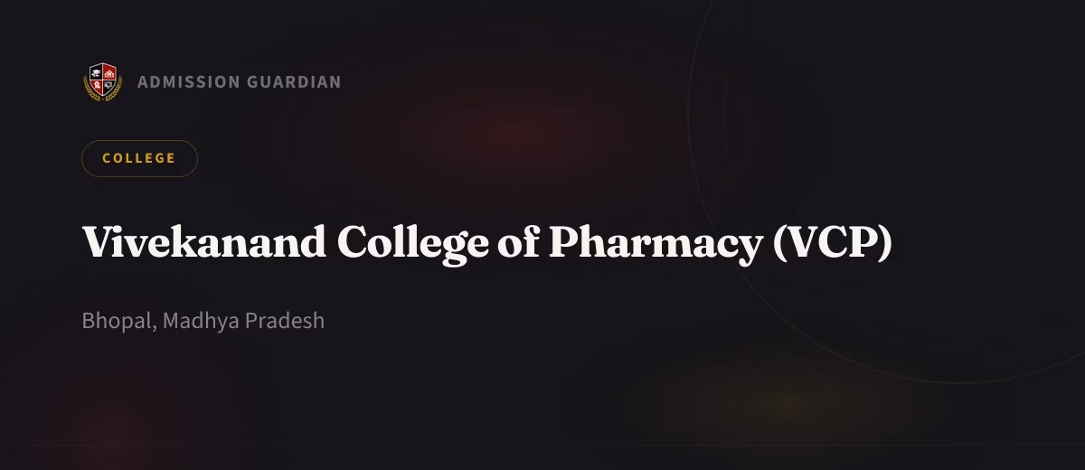 Vivekanand College of Pharmacy (VCP) cover photo 1