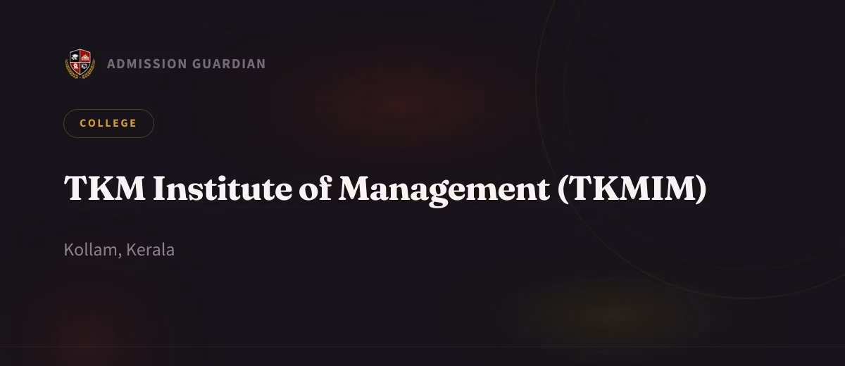 TKM Institute of Management (TKMIM) cover photo 1