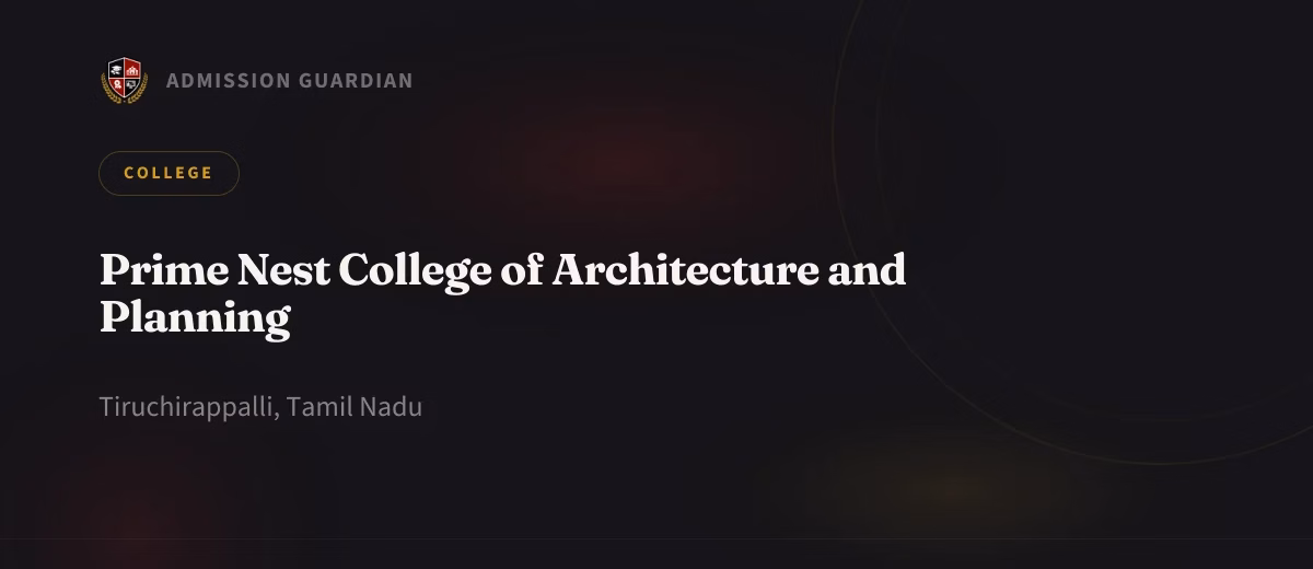 Prime Nest College of Architecture and Planning cover photo 1