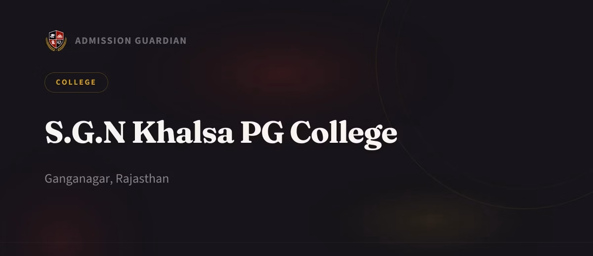 S.G.N Khalsa PG College cover photo 1