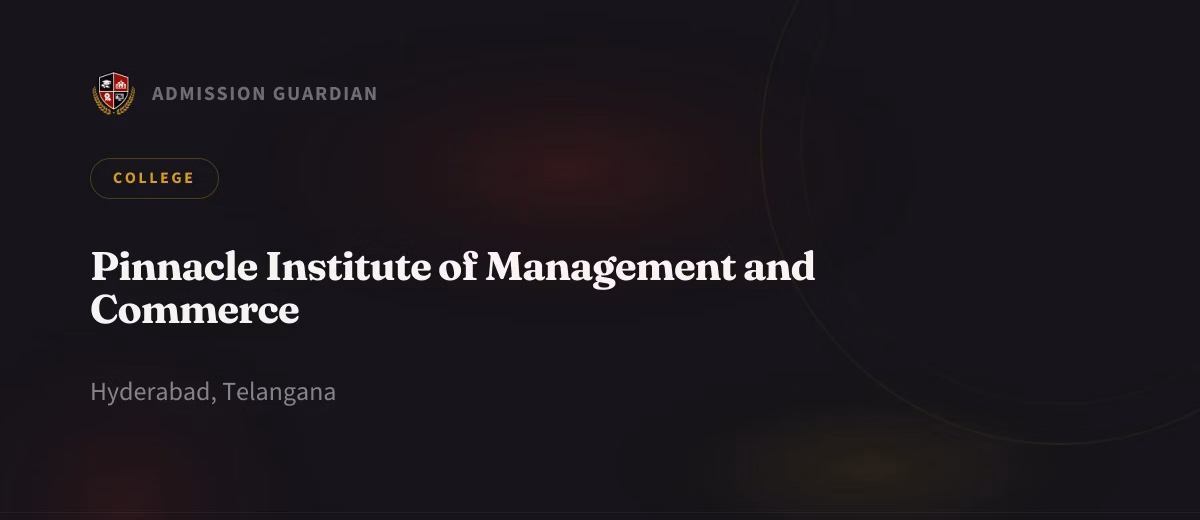 Pinnacle Institute of Management and Commerce cover photo 1