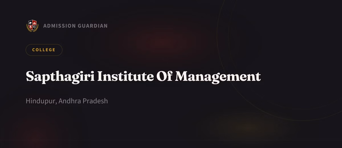Sapthagiri Institute Of Management cover photo 1