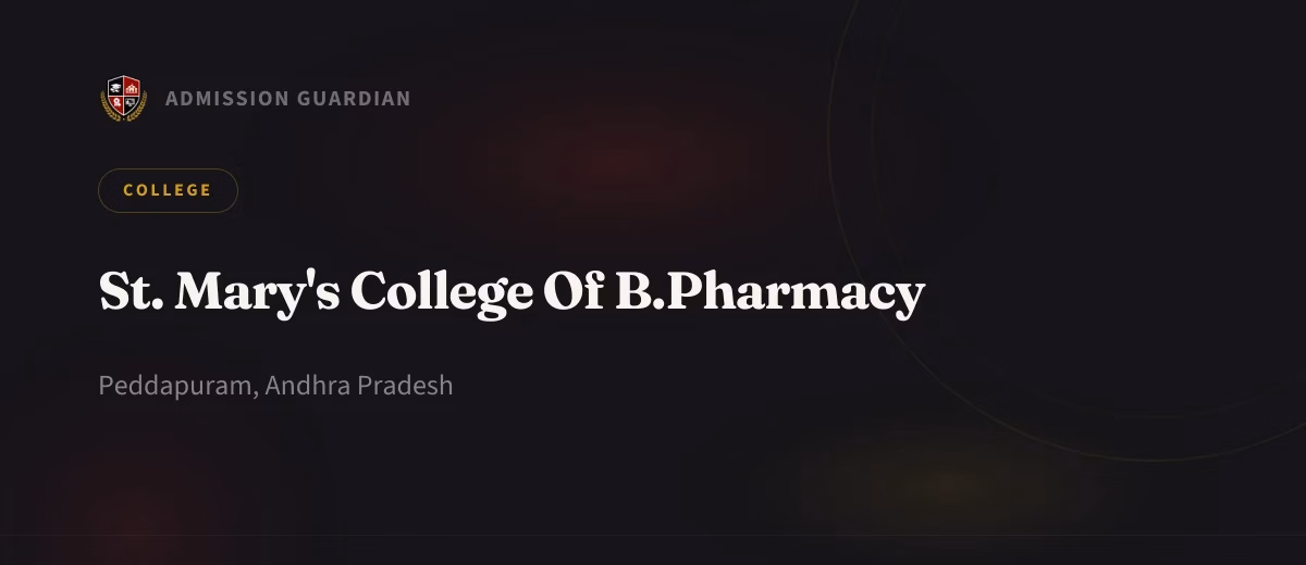 St. Mary's College Of B.Pharmacy cover photo 1