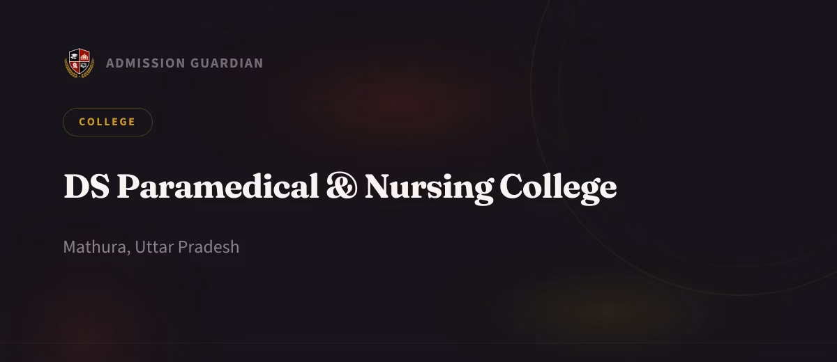 DS Paramedical & Nursing College cover photo 1