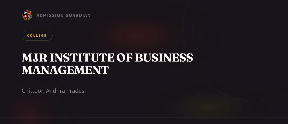 MJR INSTITUTE OF BUSINESS MANAGEMENT cover photo 1