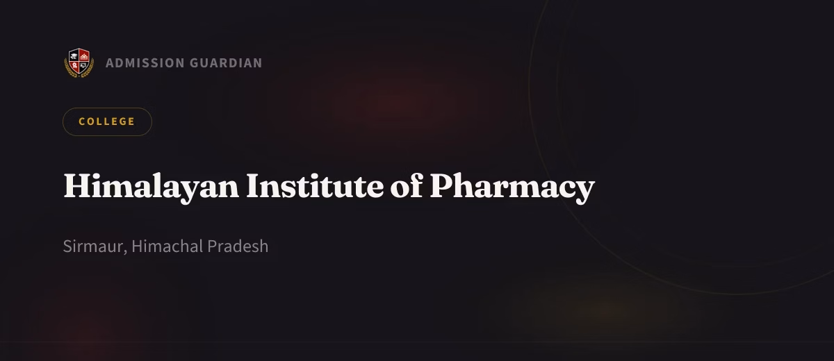 Himalayan Institute of Pharmacy cover photo 1