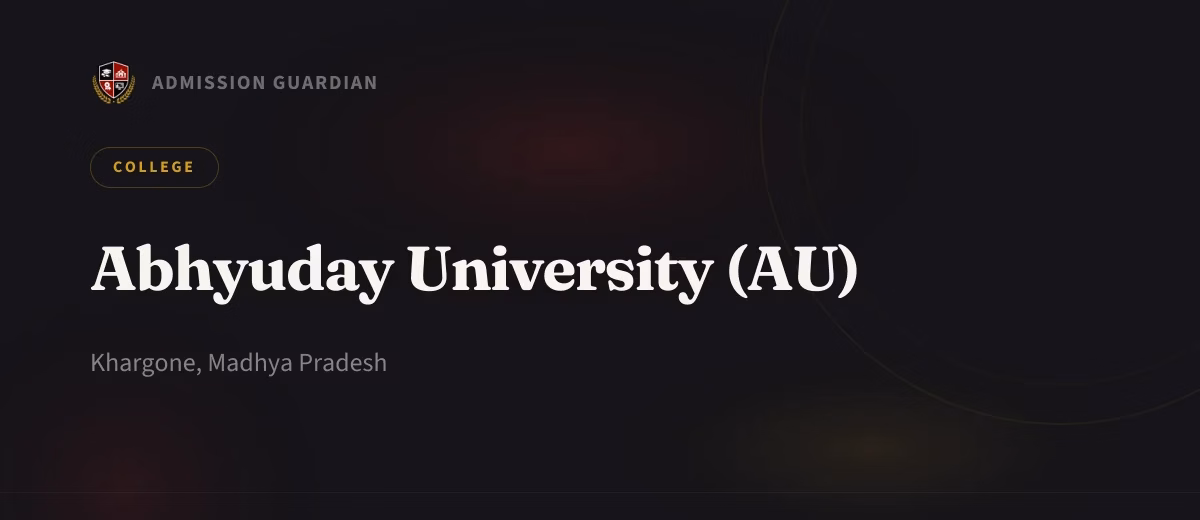 Abhyuday University (AU) cover photo 1