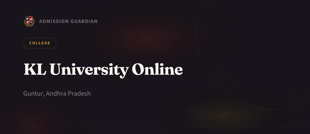 KL University Online cover photo 1