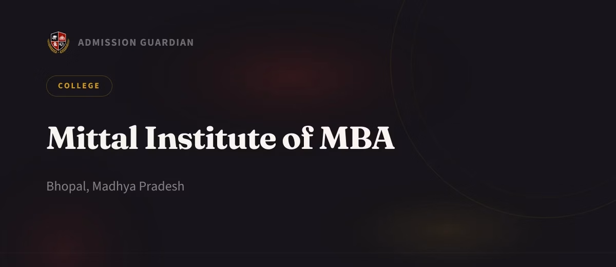 Mittal Institute of MBA cover photo 1