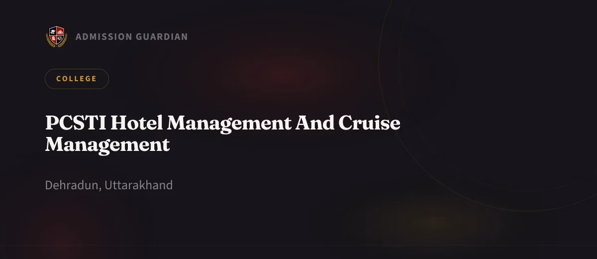 PCSTI Hotel Management And Cruise Management cover photo 1