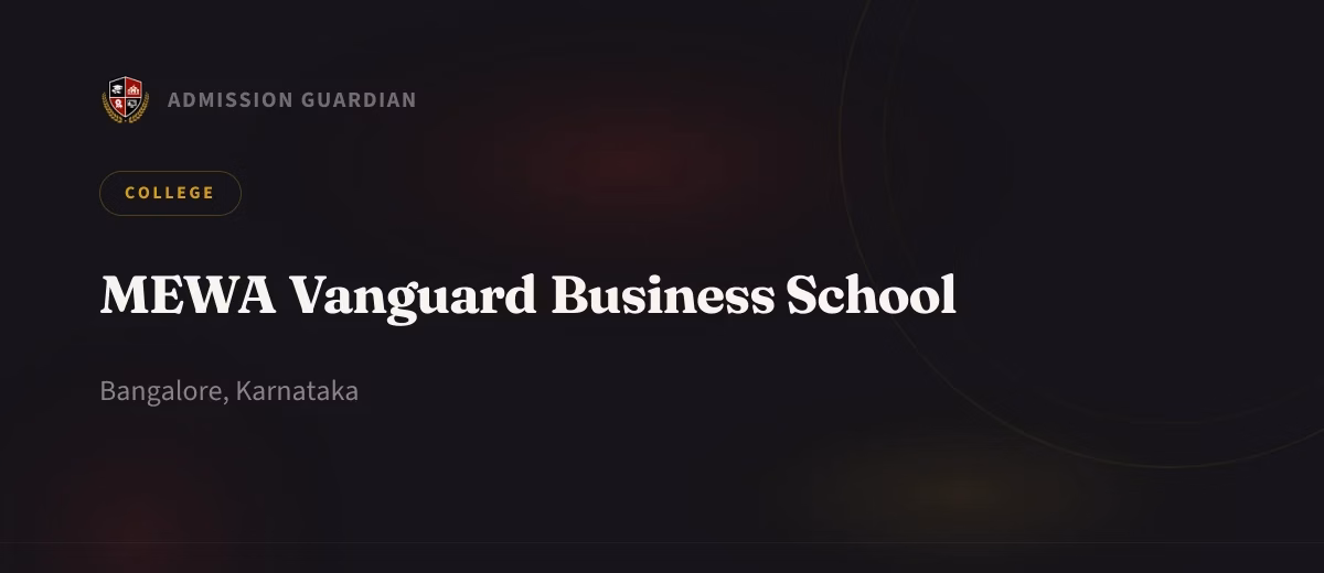 MEWA Vanguard Business School cover photo 1