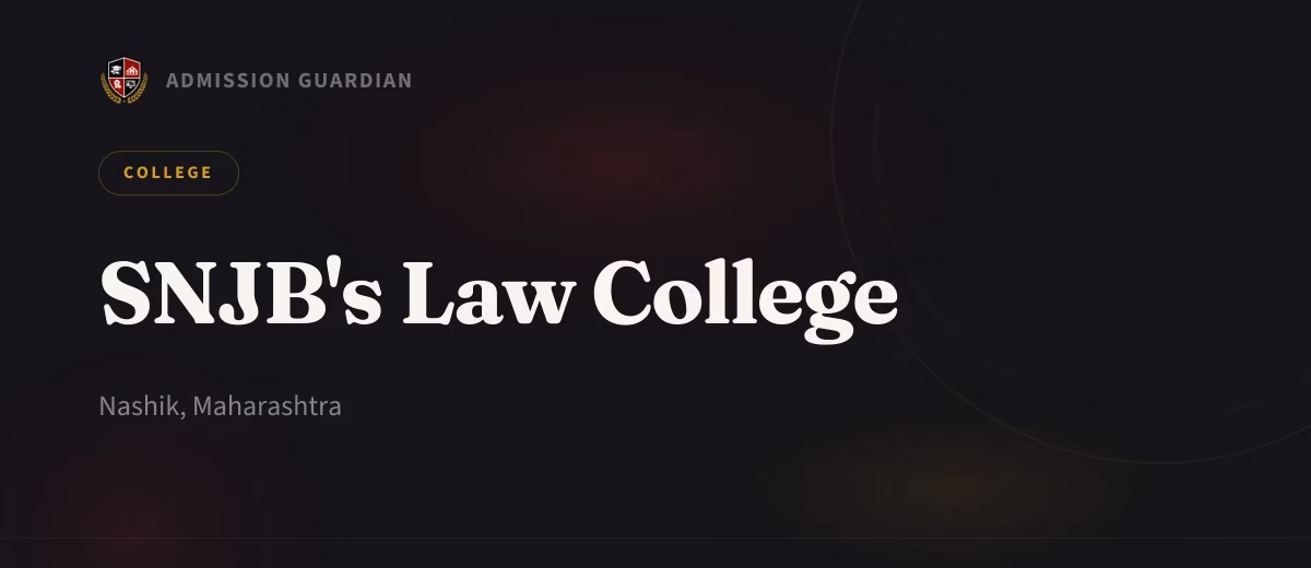 SNJB's Law College cover photo 1
