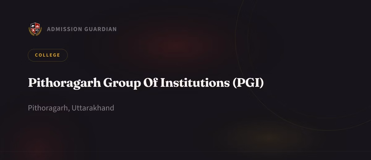 Pithoragarh Group Of Institutions (PGI) cover photo 1