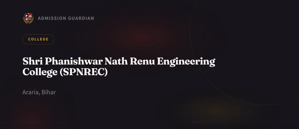 Shri Phanishwar Nath Renu Engineering College (SPNREC) cover photo 1