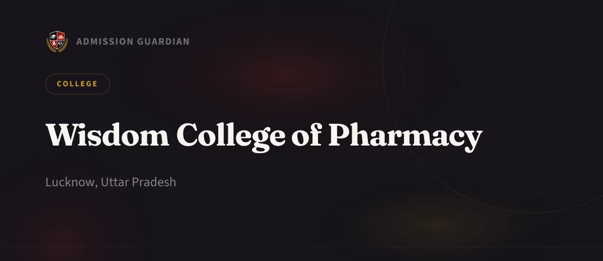 Wisdom College of Pharmacy cover photo 1