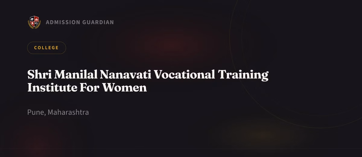 Shri Manilal Nanavati Vocational Training Institute For Women cover photo 1