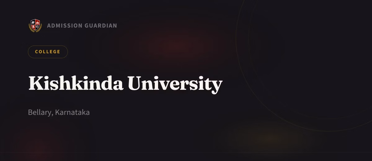 Kishkinda University cover photo 1