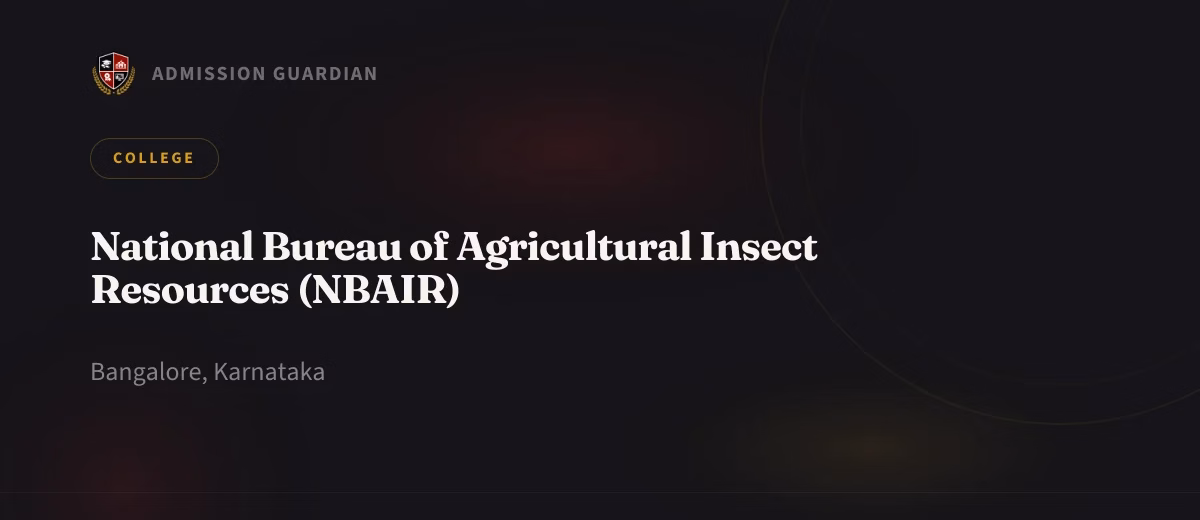National Bureau of Agricultural Insect Resources (NBAIR) cover photo 1