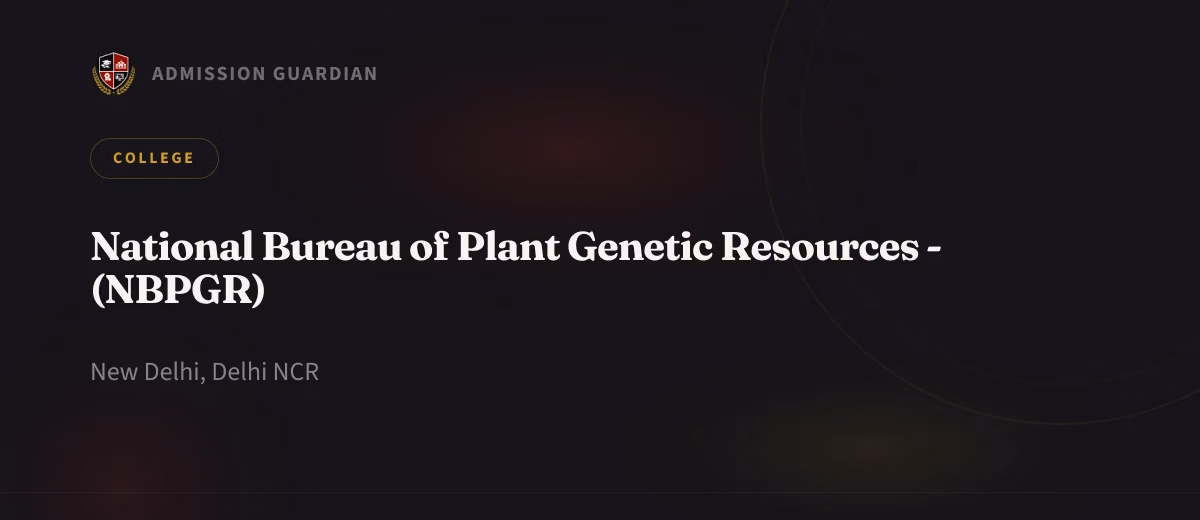 National Bureau of Plant Genetic Resources - (NBPGR) cover photo 1