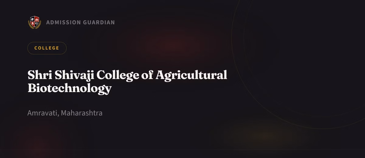 Shri Shivaji College of Agricultural Biotechnology cover photo 1