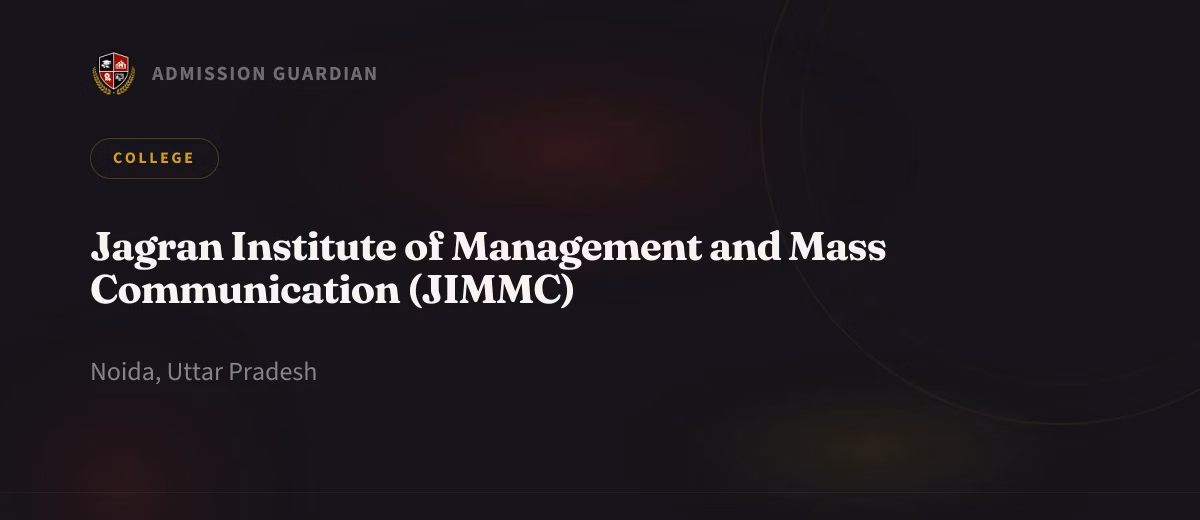 Jagran Institute of Management and Mass Communication (JIMMC) cover photo 1