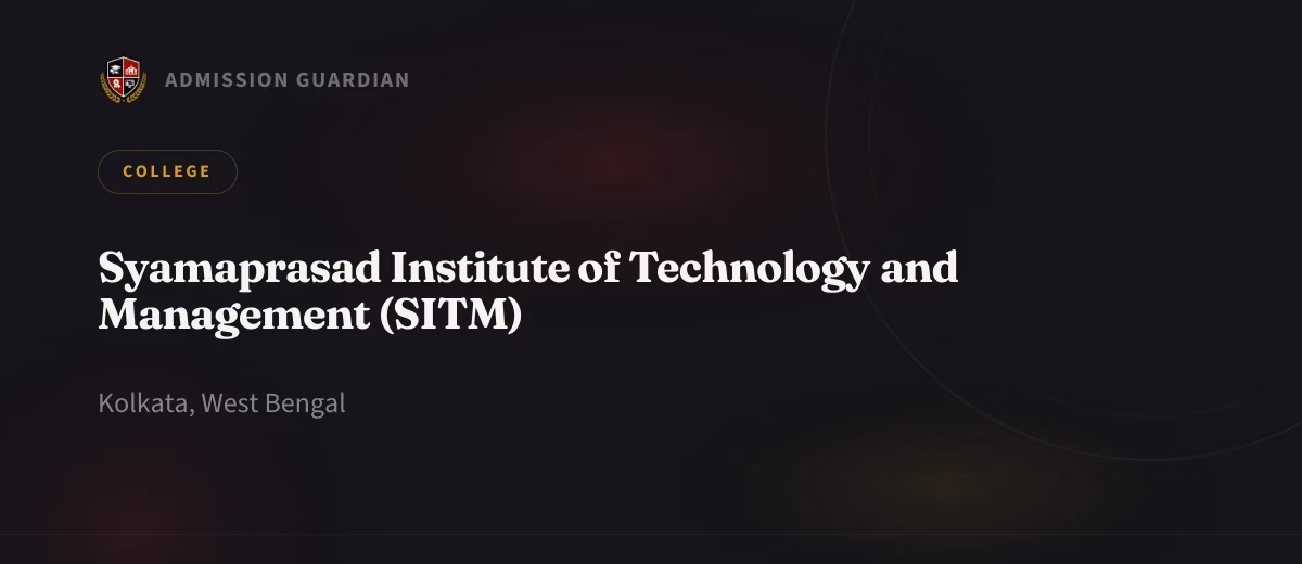Syamaprasad Institute of Technology and Management (SITM) cover photo 1