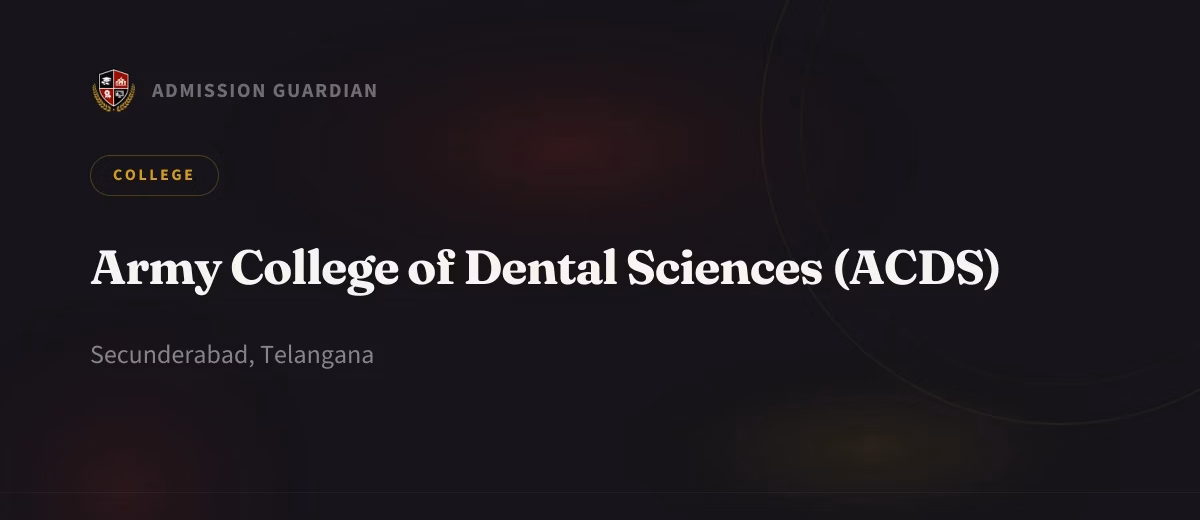 Army College of Dental Sciences (ACDS) cover photo 1