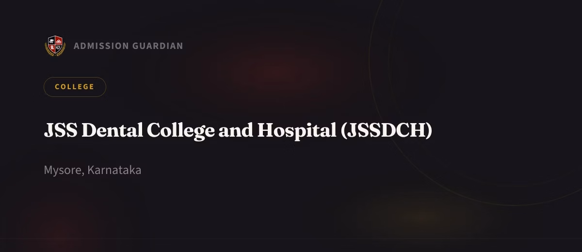 JSS Dental College and Hospital (JSSDCH) cover photo 1