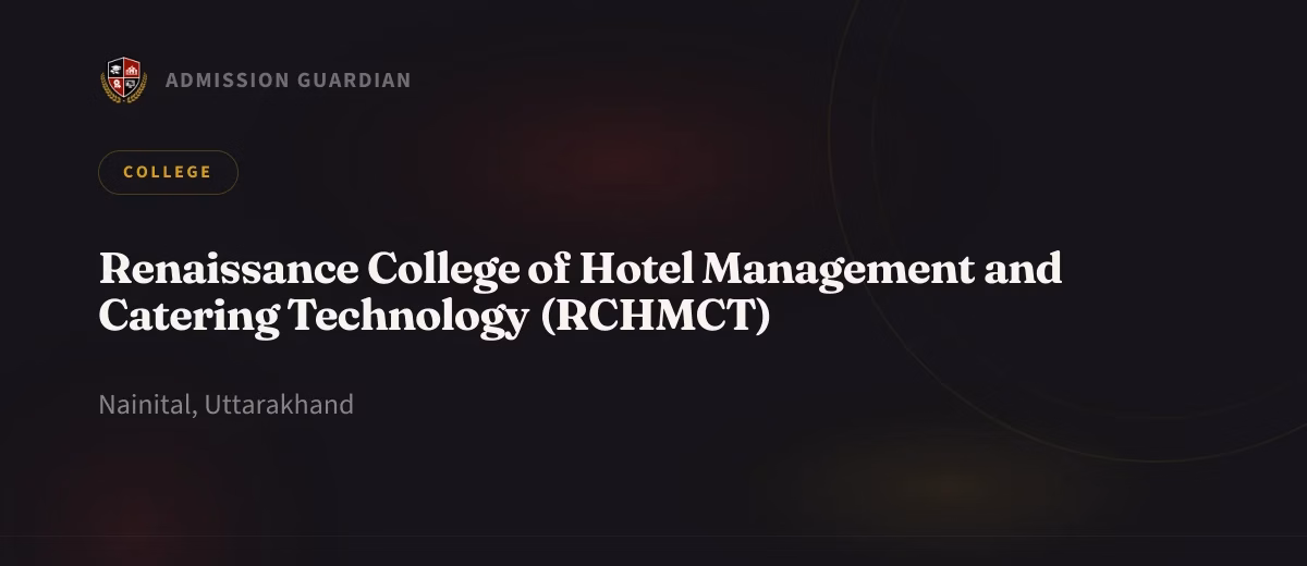 Renaissance College of Hotel Management and Catering Technology (RCHMCT) cover photo 1
