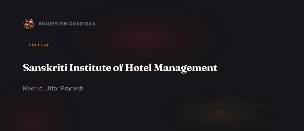 Sanskriti Institute of Hotel Management cover photo 1