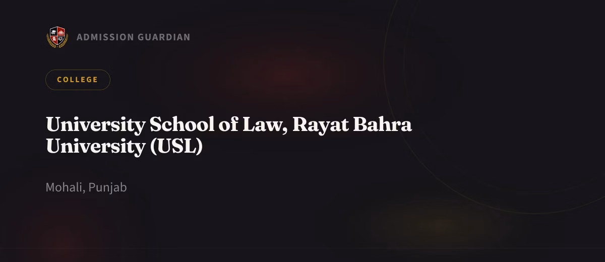 University School of Law, Rayat Bahra University (USL) cover photo 1