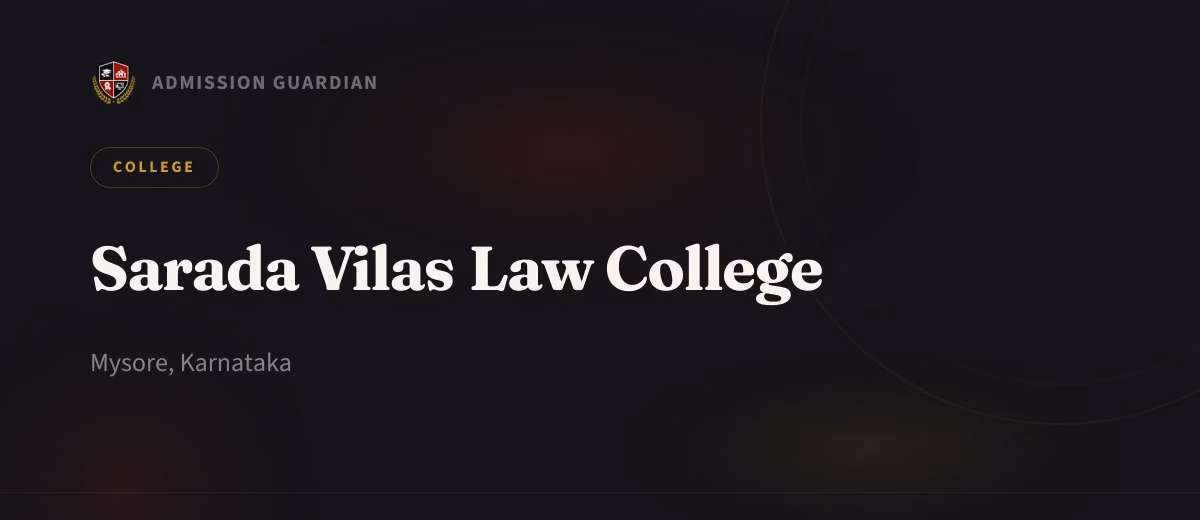 Sarada Vilas Law College cover photo 1