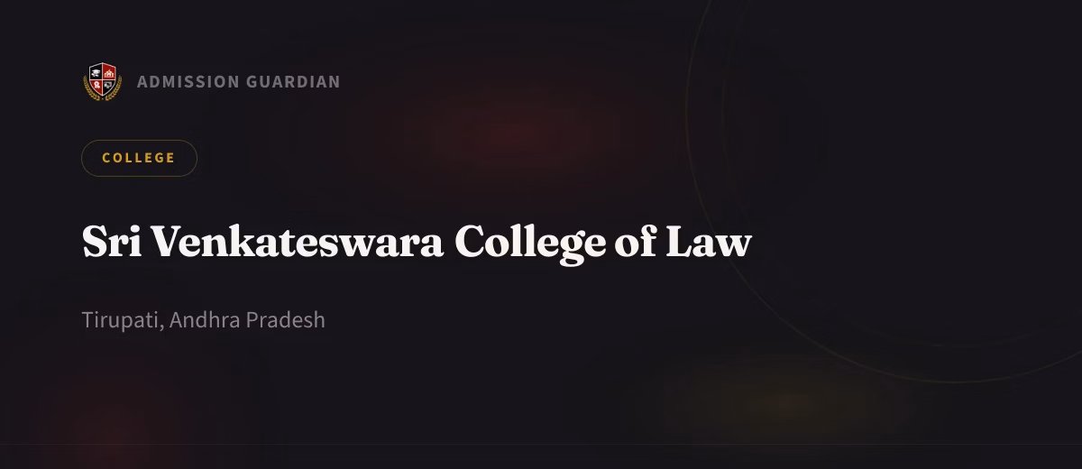 Sri Venkateswara College of Law cover photo 1