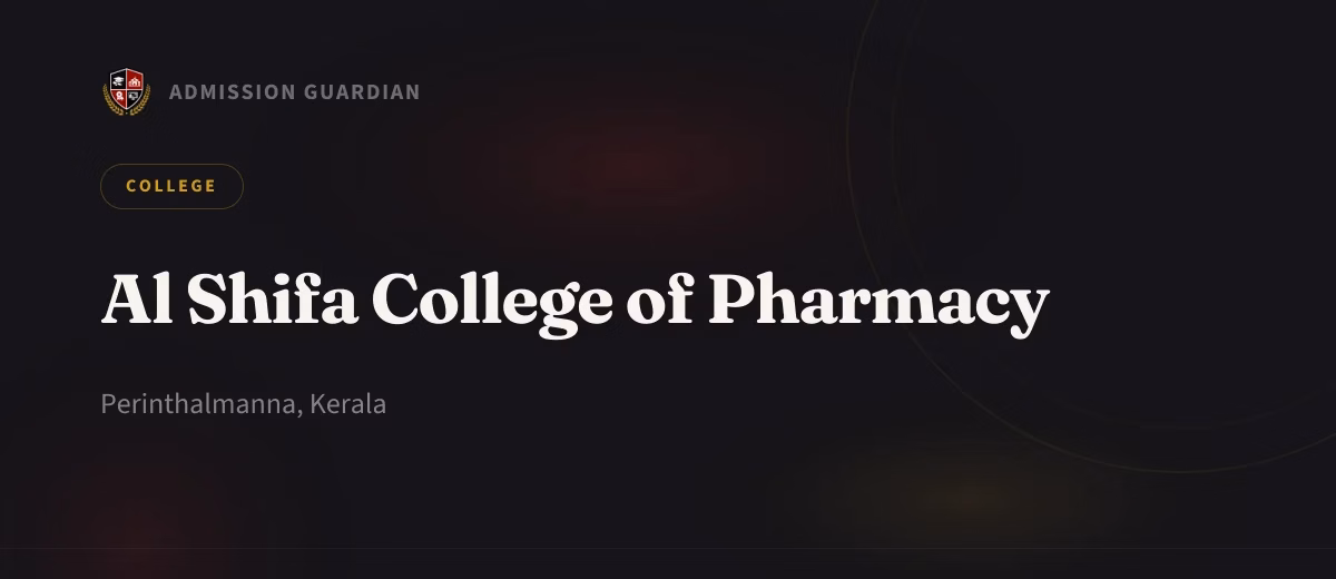 Al Shifa College of Pharmacy cover photo 1