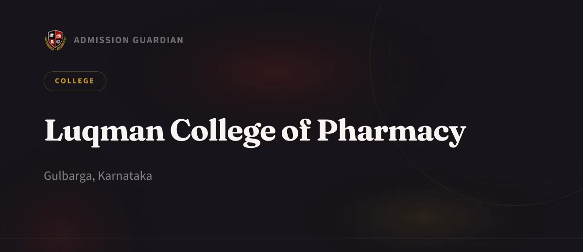 Luqman College of Pharmacy cover photo 1