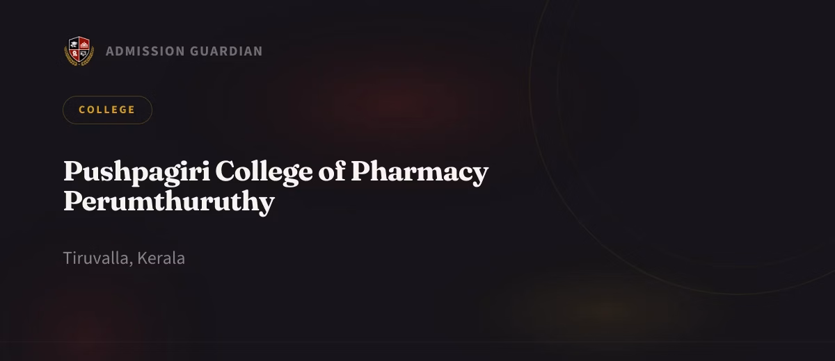Pushpagiri College of Pharmacy Perumthuruthy cover photo 1