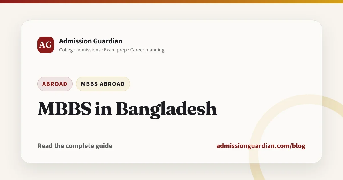 MBBS in Bangladesh