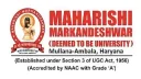 Maharishi Markandeshwar sadopur Campus (MMU) logo