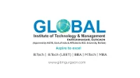 Global Institute of Technology and Management (GITM)