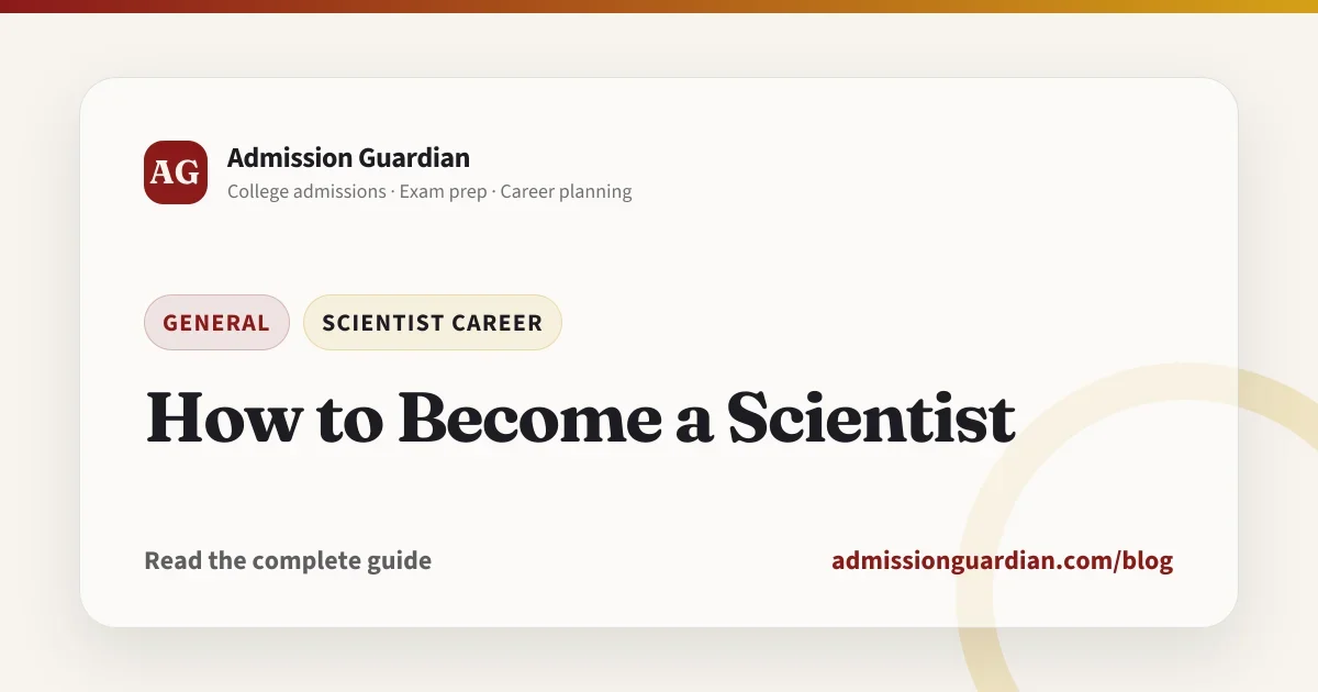 How to Become a Scientist