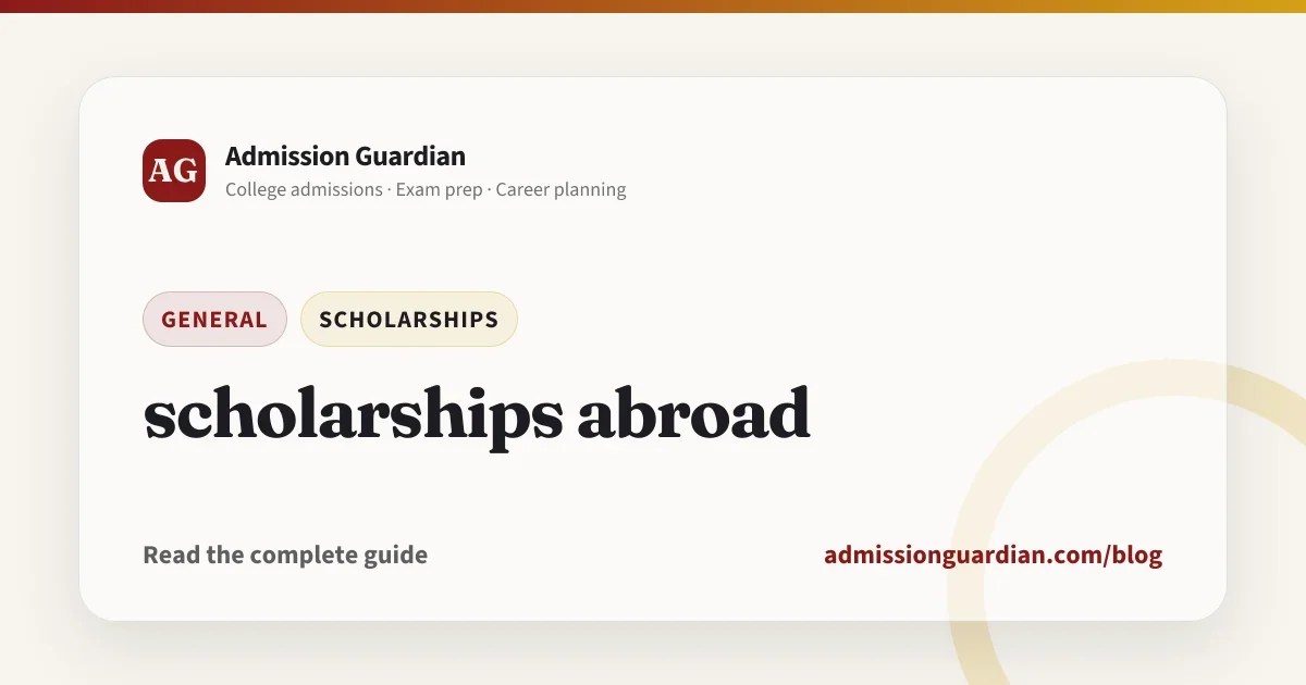 scholarships abroad
