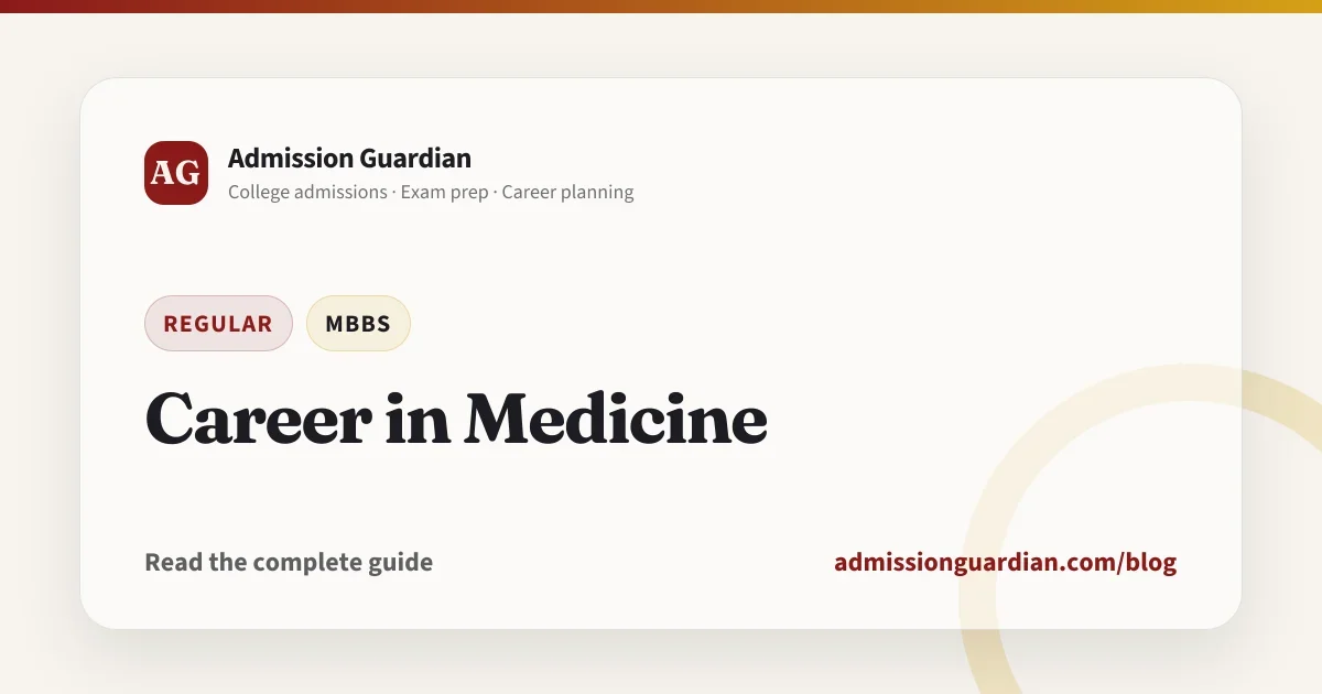 Career in Medicine