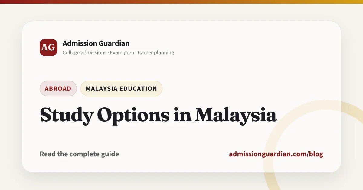 Study Options in Malaysia